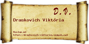 Draskovich Viktória névjegykártya