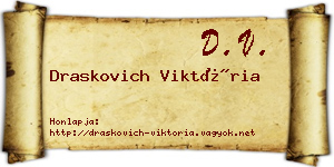 Draskovich Viktória névjegykártya